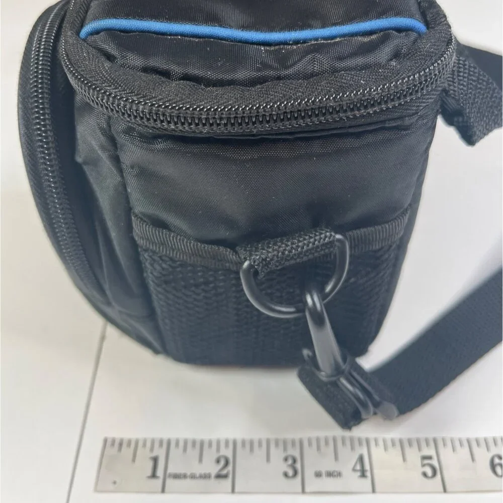 Case Logic Small Black Camera Bag With Adjustable Strap & Blue Trim 14j